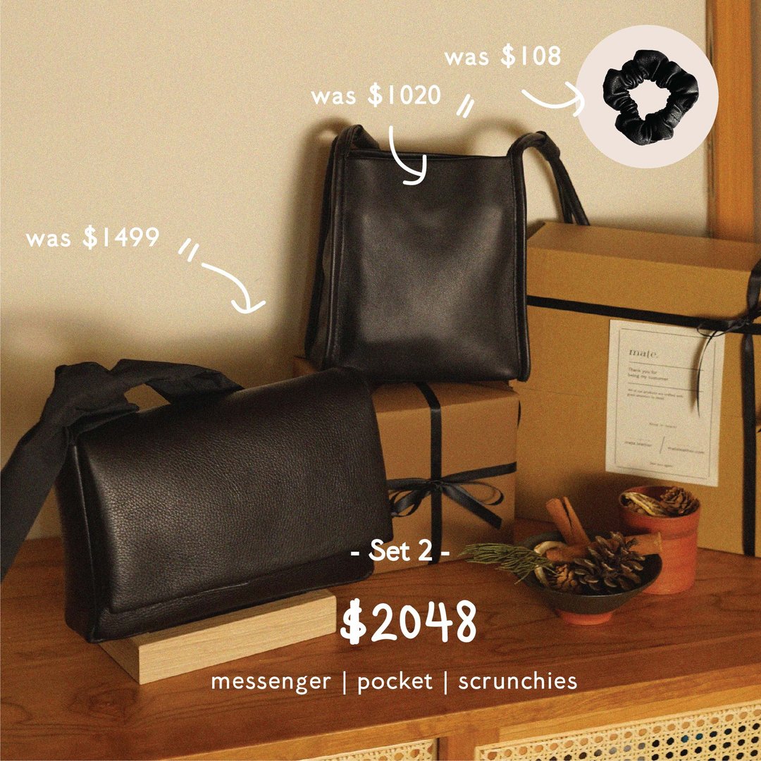 !限期优惠! Mate Leather 圣诞特价套装 Set 2 - 侧背包/斜挎包 - 真皮 多色