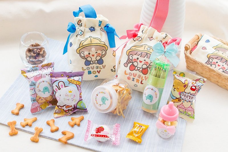 生日分享礼 提袋饼干组 适合开学.毕业.万圣节.圣诞节礼物 - 零食/点心 - 新鲜食材 多色