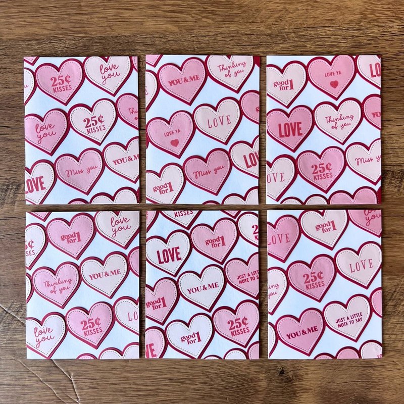 love you 爱情 票券 爱情卡 告白卡 情人节 - 卡片/明信片 - 纸 粉红色