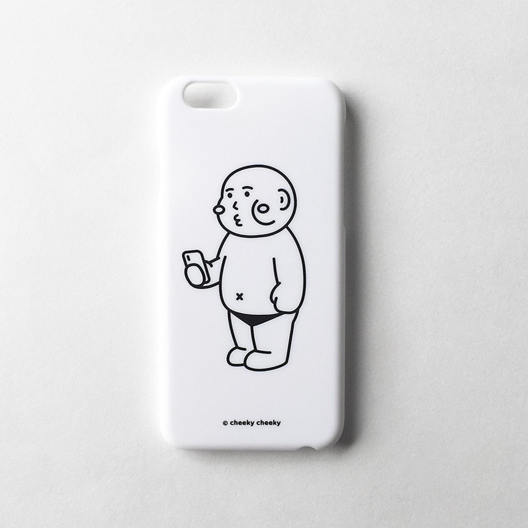 cheeky cheeky 厚面子在看手机 手机壳  phone case - 手机壳/手机套 - 其他材质 白色