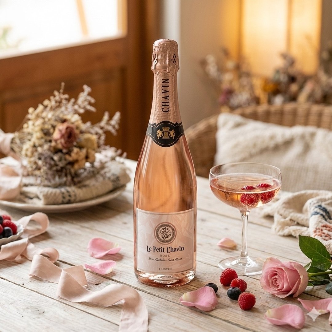 法国小夏凡 Le Petit Chavin Rose 无酒精粉红气泡酒 750ML Vegan - 果汁/蔬果汁 - 其他材质 粉红色