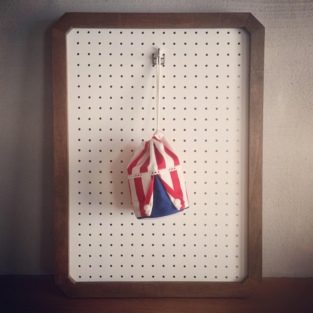small circus drawstring - 化妆包/杂物包 - 棉．麻 红色