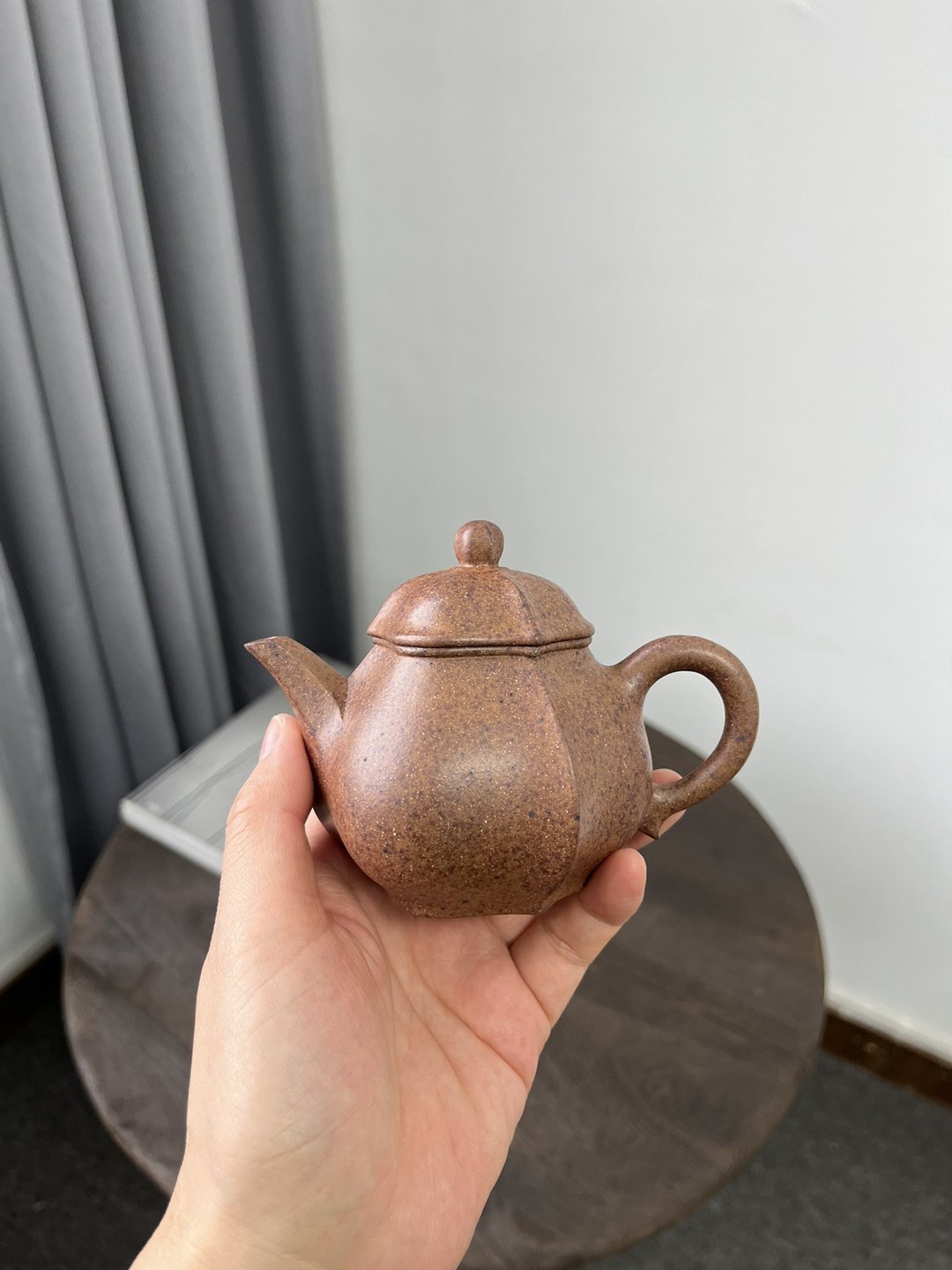 小菱花 现货实拍 原矿紫泥特高温窑变 老味十足 气孔延展 透气性 - 茶具/茶杯 - 陶 灰色