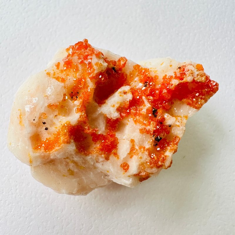 红钒铅矿与重晶石 银14 原石矿标水晶 生产力提升 专注 创作造力 - 摆饰 - 其他材质 红色