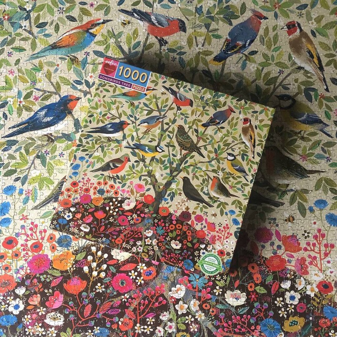 eeBoo 1000片拼图 -鸣鸟树 Songbirds Tree 1000 piece puzzle - 拼图 - 纸 卡其色