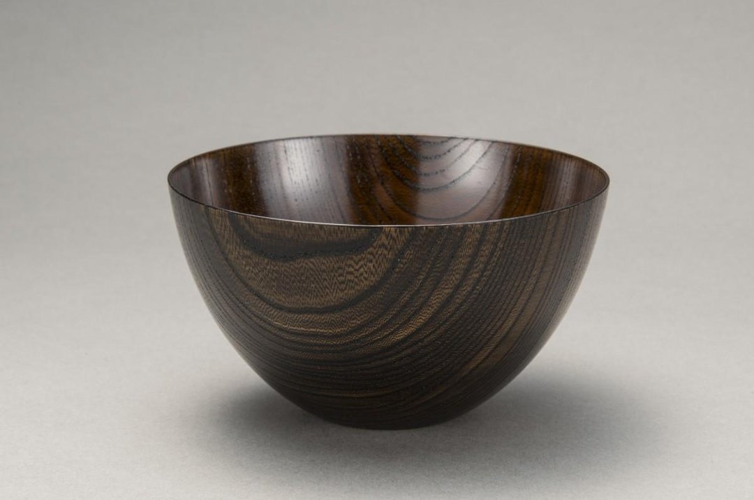 4.5 Japanese Zelkova - "Tamayura" BowlBlack - 碗 - 木头 黑色
