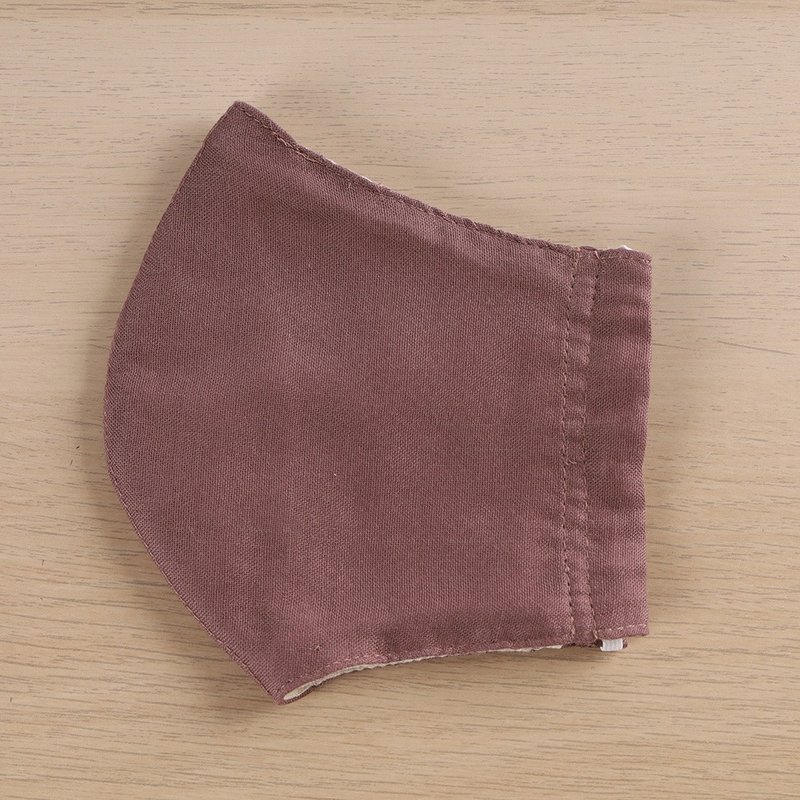 大人有机棉素色两用纱织口罩-藕紫 - 口罩 - 棉．麻 紫色