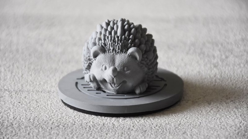 菱炭造型扩香石-小刺猬 - 香薰/精油/线香 - 环保材料 灰色