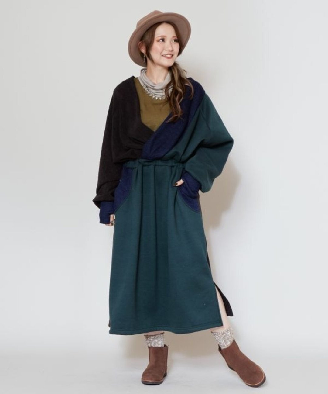 【热门预购】藏服式沉稳静谧色系收腰连衣裙 洋装(3色)CCP-4319 - 洋装/连衣裙 - 其他材质 