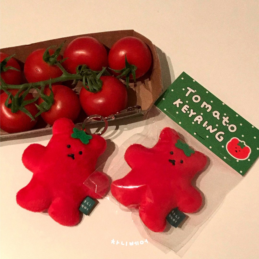 番茄Chanibear 钥匙圈 - 玩偶/公仔 - 其他人造纤维 红色