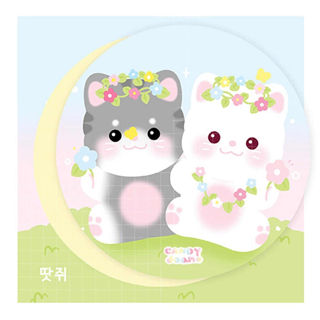 Gyeoul Cat Garden 可爱动物可撕即黏贴纸 (ddatchi) - 贴纸 - 纸 多色