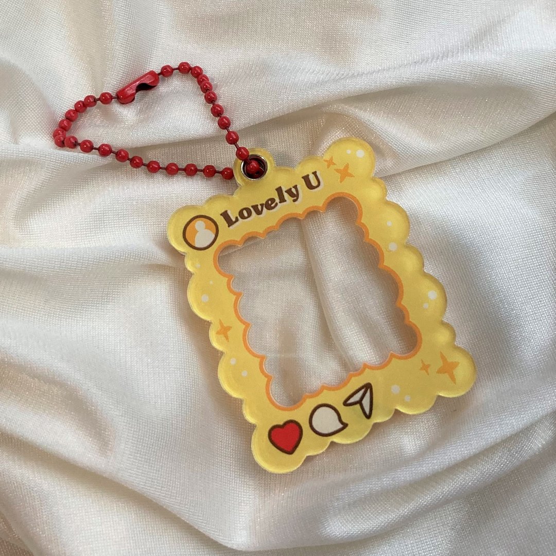 Yellow Instagram Frame Picture Acrylic Keychain - 钥匙链/钥匙包 - 压克力 黄色