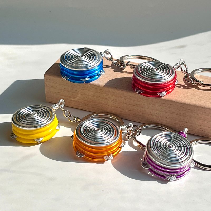 Tambourine for Wire Lover Art studio 铃鼓 铝线乐器 - 钥匙链/钥匙包 - 铝合金 多色