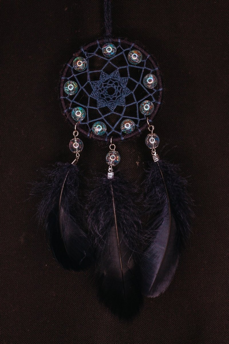 纯手工捕梦网 Handmade Dreamcatcher－【星星珠－深蓝】 - 摆饰 - 其他材质 蓝色