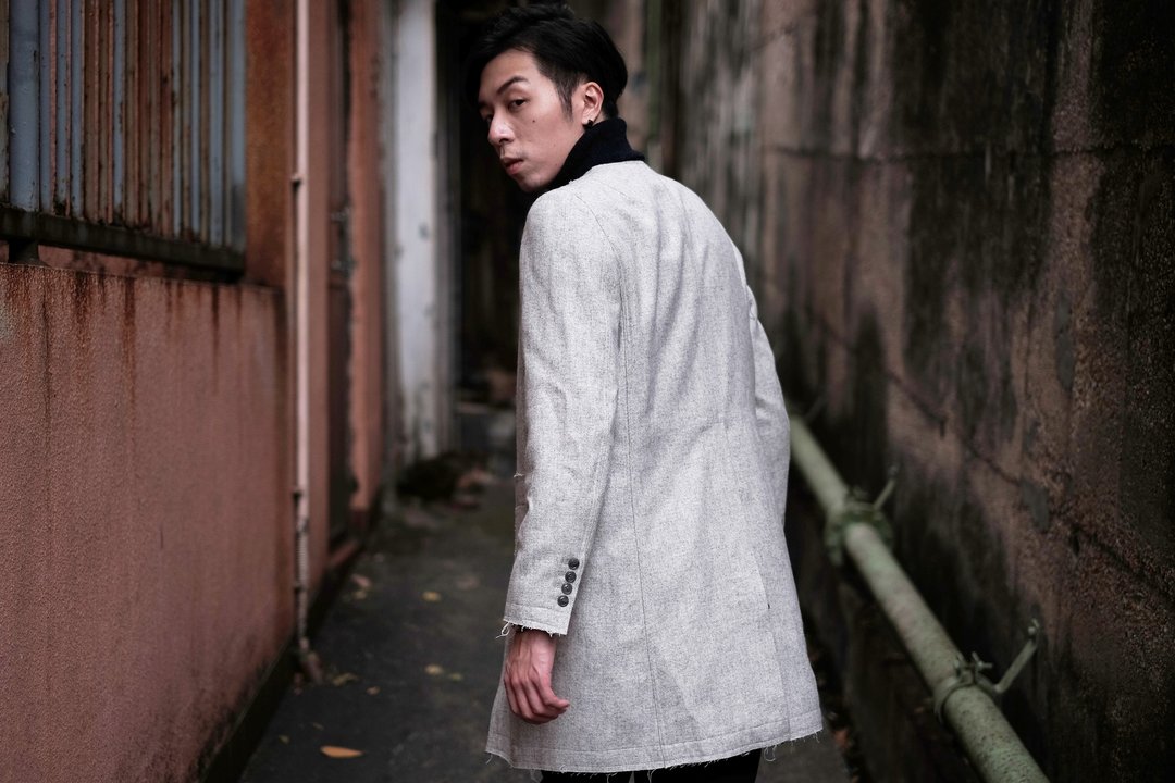 HIATUS Raw Edge 中长西装外套 - 男装西装外套 - 羊毛 灰色