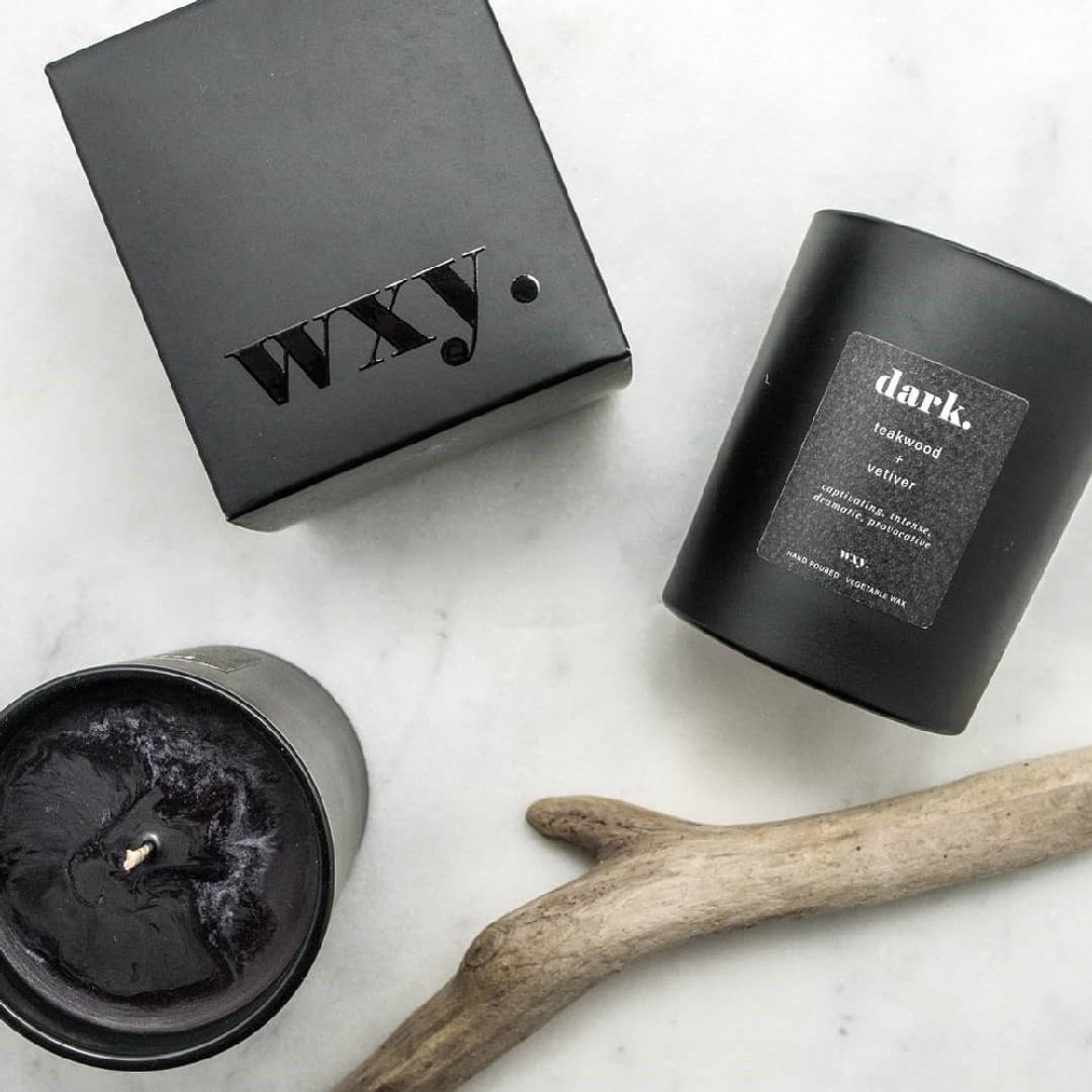 【福利展示品】英国 wxy 经典黑蜡烛 - 蜡烛/烛台 - 玻璃 黑色