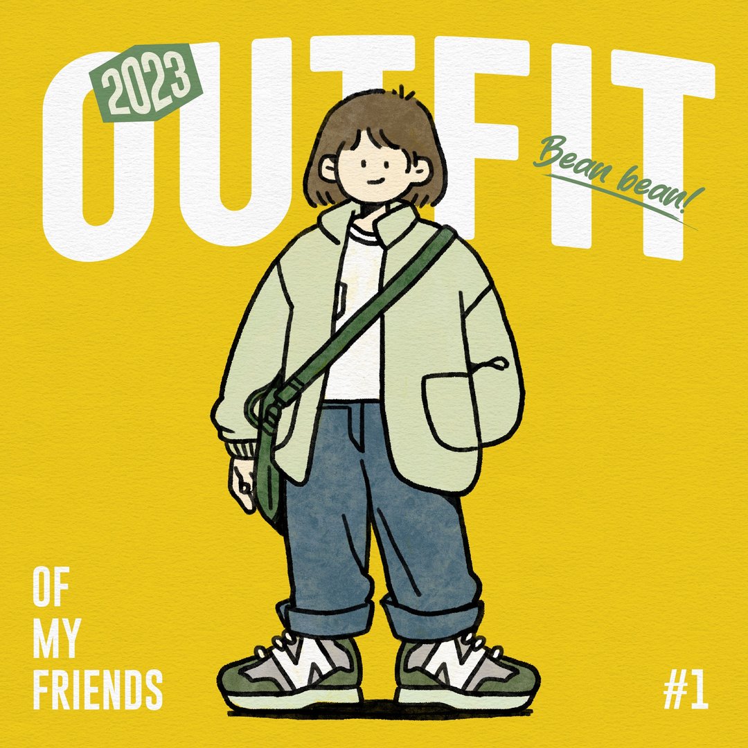 OOTD 似颜绘插画 杂志风 宠物 人物 定制画像 礼物 - 电子手绘真人画像/绘画/插画 - 其他材质 