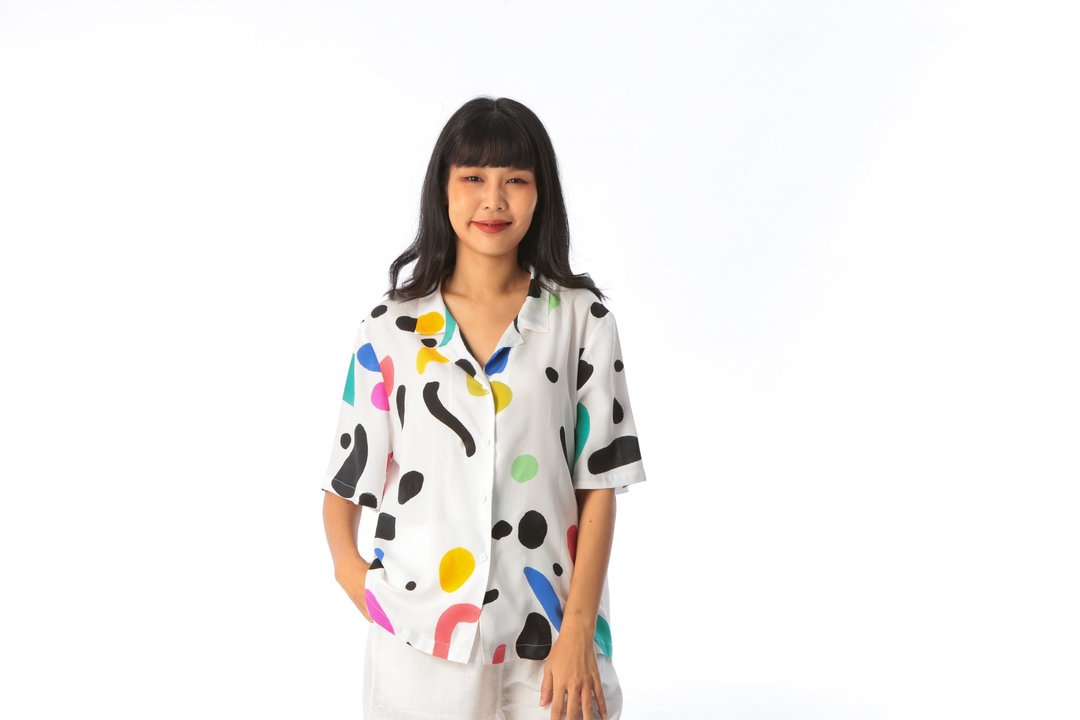 Hawaii shirt Blouse Cotton Rayon For Summer Beach Vacation - 女装上衣 - 棉 白色