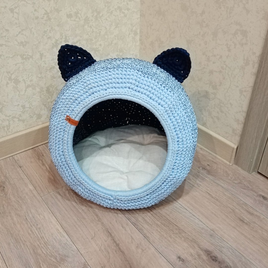 猫屋、猫床 - 床垫/笼子 - 绣线 蓝色