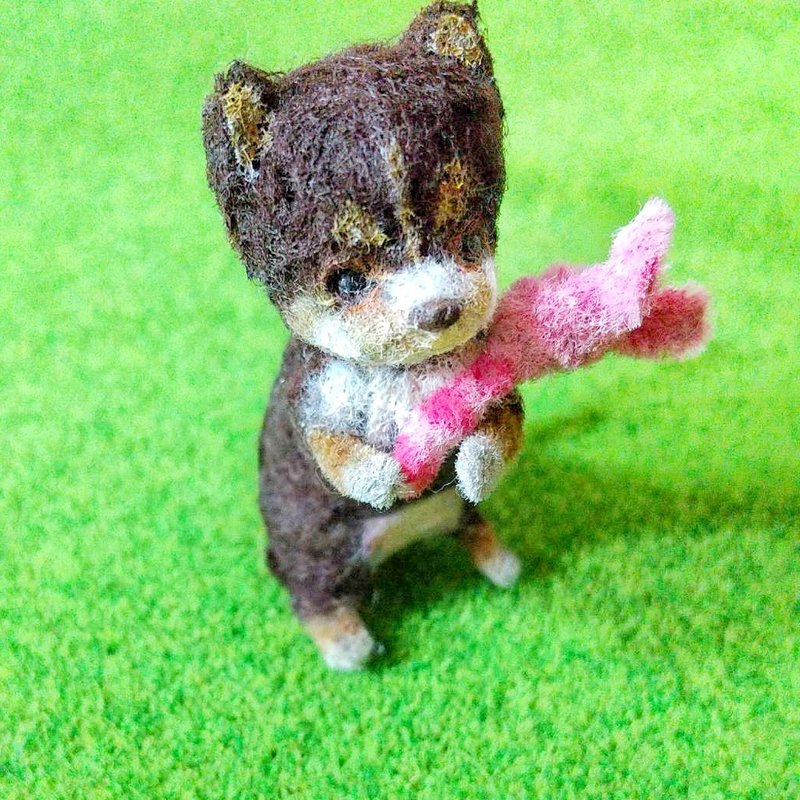 吉娃娃和小猪娃娃商场艺术 - 玩偶/公仔 - 羊毛 