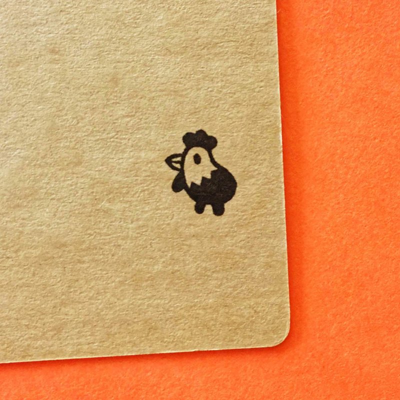 Chicken 02・ rubber stamp・ 15mm series - 印章/印台 - 橡胶 白色