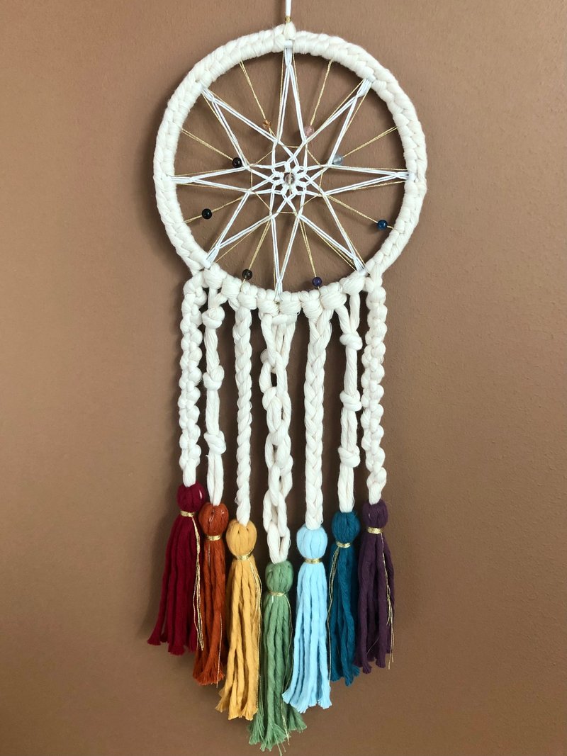 定制化礼物【Sweet Dreams】脉轮水晶捕梦网 彩虹 - 摆饰 - 水晶 多色