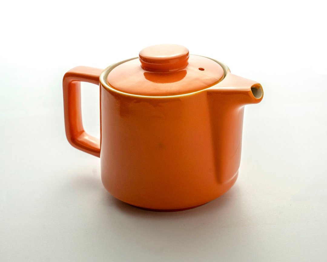 日本制 早期Takarbune陶瓷茶壶 库存新品 台湾包邮 - 茶具/茶杯 - 瓷 橘色