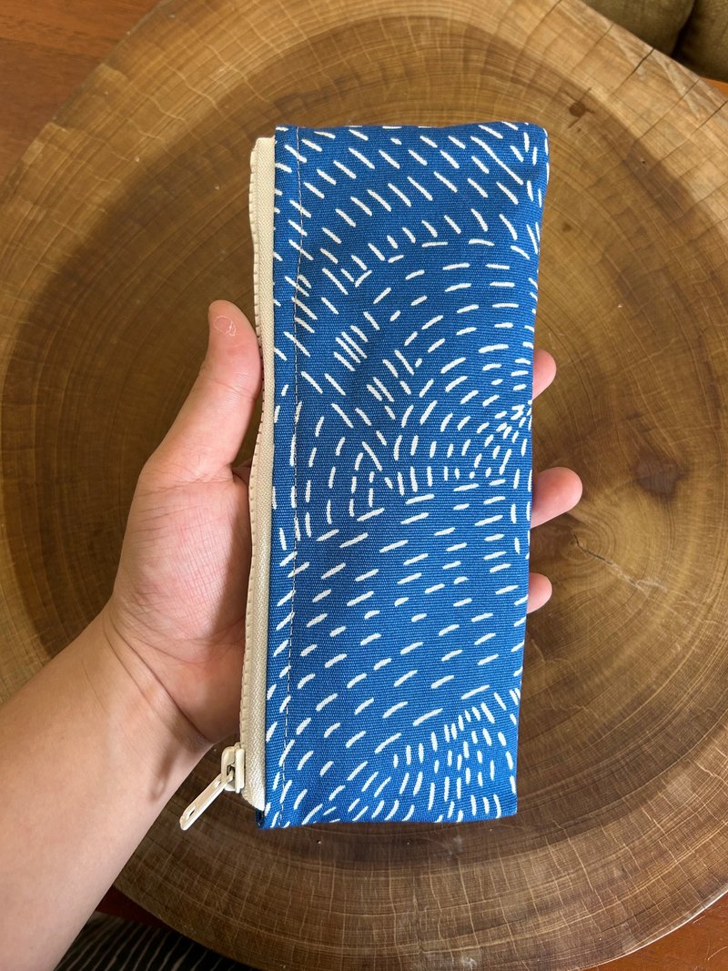 水溅 纯手工拉链袋 收纳袋 Weimom's 台湾制造手作 - 收纳用品 - 棉．麻 蓝色