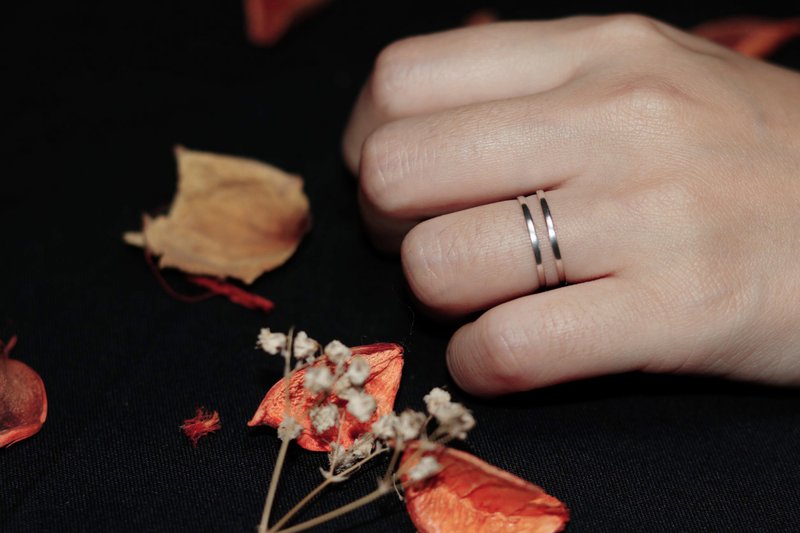 925银 唯美两戴戒指 - 戒指 - 纯银 银色