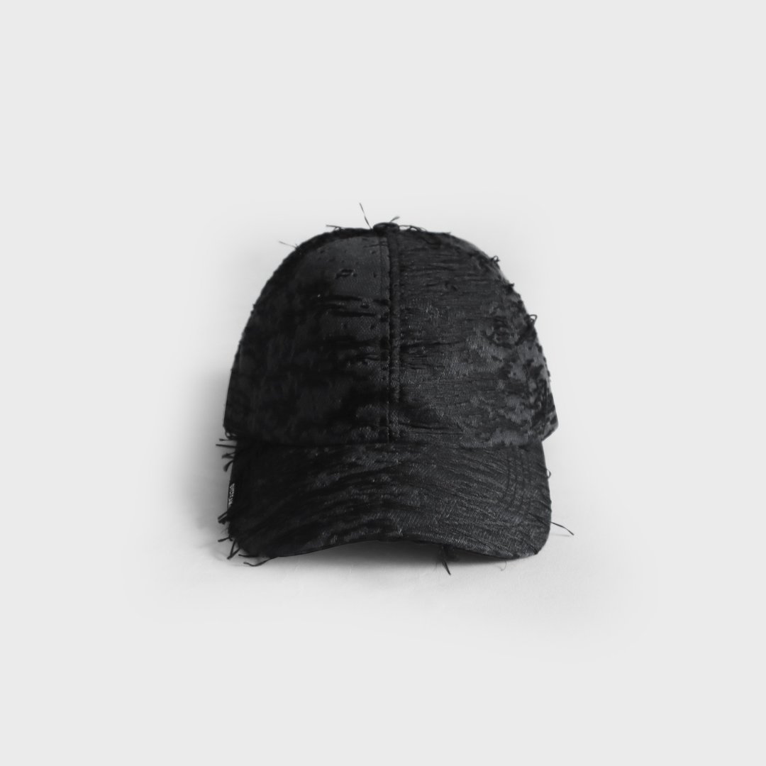 DYCTEAM - Denim Jacquard Cap (抽须缝纫纹黑) - 帽子 - 其他材质 黑色