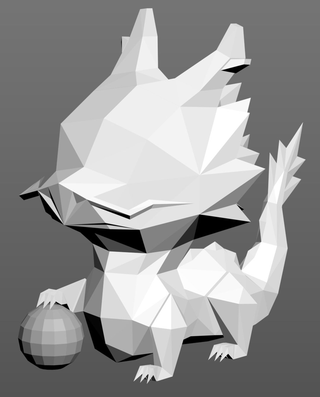 PaperMan陈文泰 龙(站姿) 纸模型 - 图文模板设计 - 其他材质 