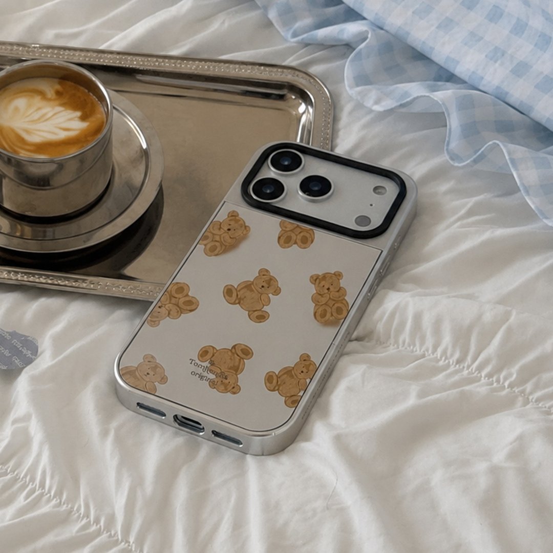 【The Childhood Teddy】银框镜面 MagSafe iPhone Case - 手机壳/手机套 - 其他材质 