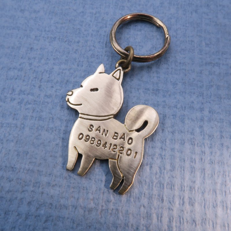 狗狗造型黄铜狗牌 - 柴犬 - 其他 - 其他金属 