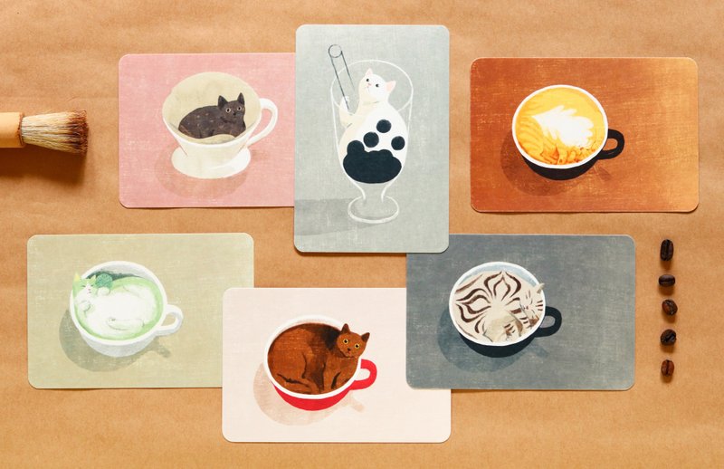 猫啡因明信片全套 - 卡片/明信片 - 纸 