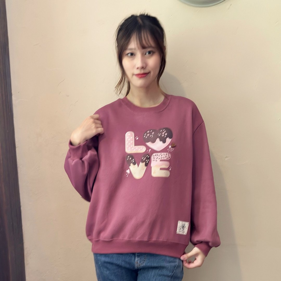 Hana Mokuba 印花休闲圆领泡袖上衣 - 女装上衣 - 其他材质 
