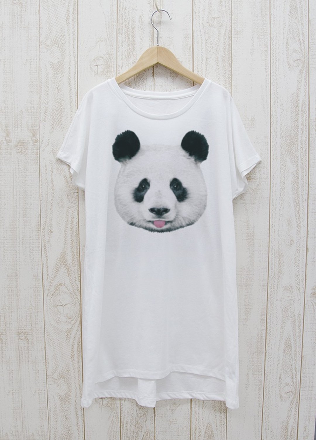 ronronPANDA One Piece Tee Beh White / R024-O-WH - 中性连帽卫衣/T 恤 - 棉 白色