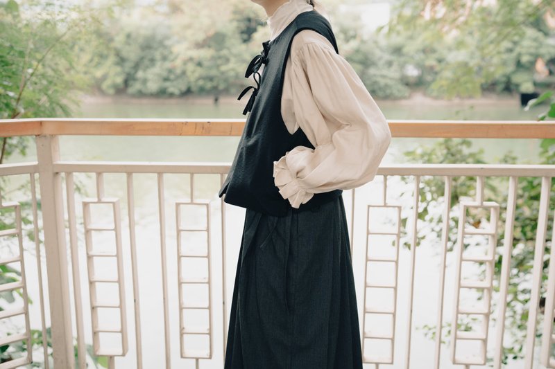 Candice 甜美灯笼束袖棉质长袖上衣 | 2 色入 四季适宜 - 女装上衣 - 棉．麻 粉红色