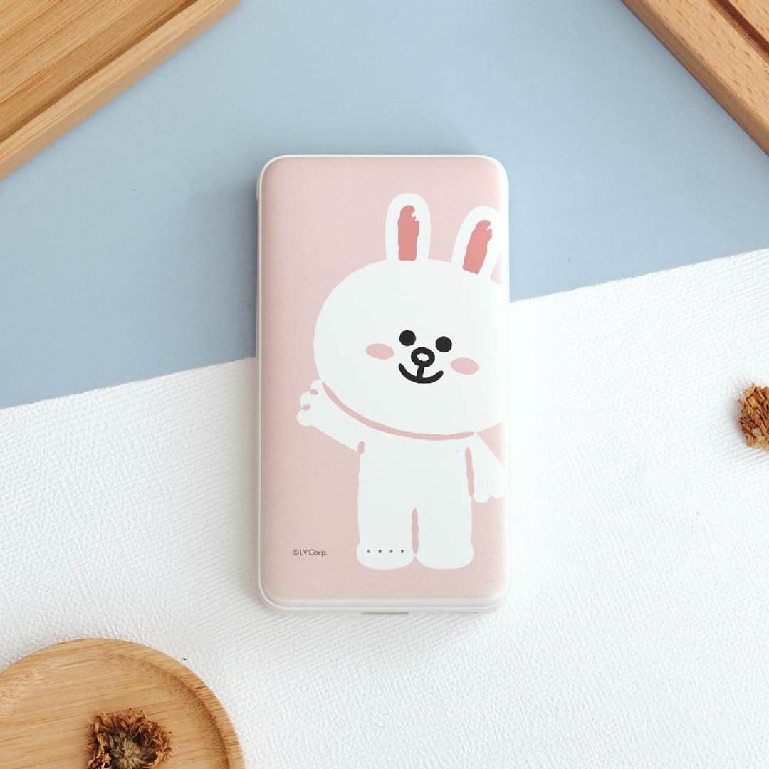 LINE FRIENDS经典-挥手兔兔双线快充10000mAh行动电源 - 充电宝/传输线 - 塑料 多色