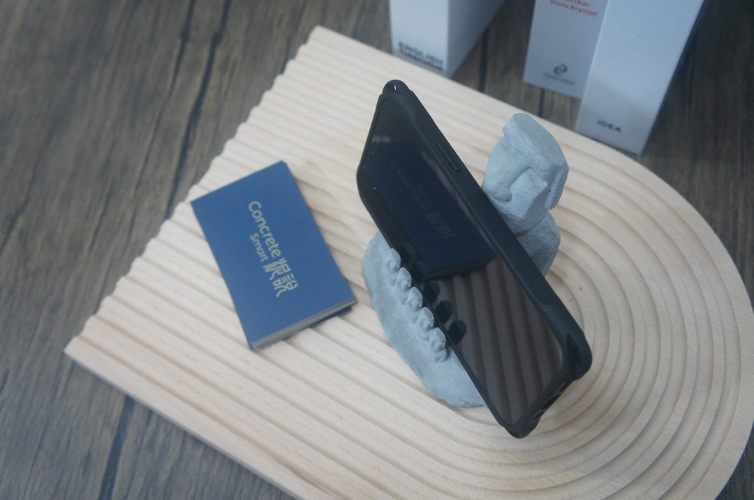 摩艾 moai 手机座 名片座 便条纸座 - 名片架/名片座 - 水泥 灰色