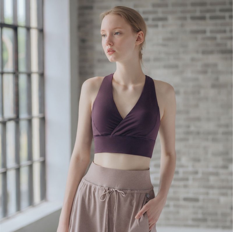 【MACACA】缪斯 V BRA - AKA0787 紫红 - 女装运动内衣 - 尼龙 紫色