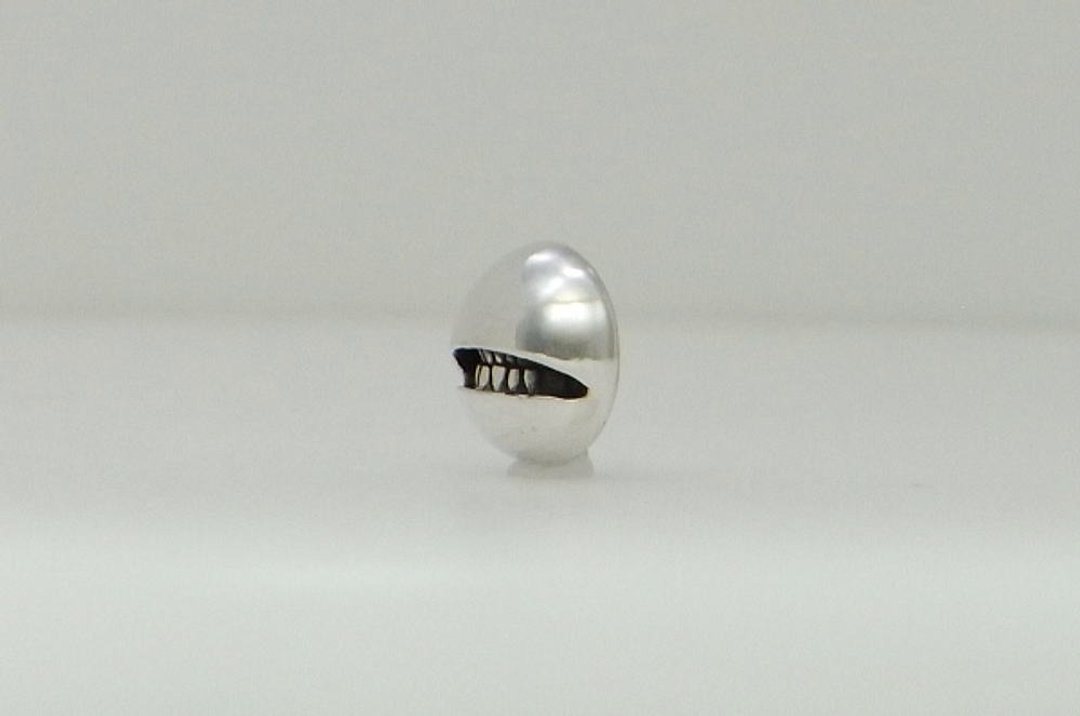 anti smile_S button (s_m-O.22) 心情不好 银 钮扣 sterling silver - 其他 - 纯银 银色