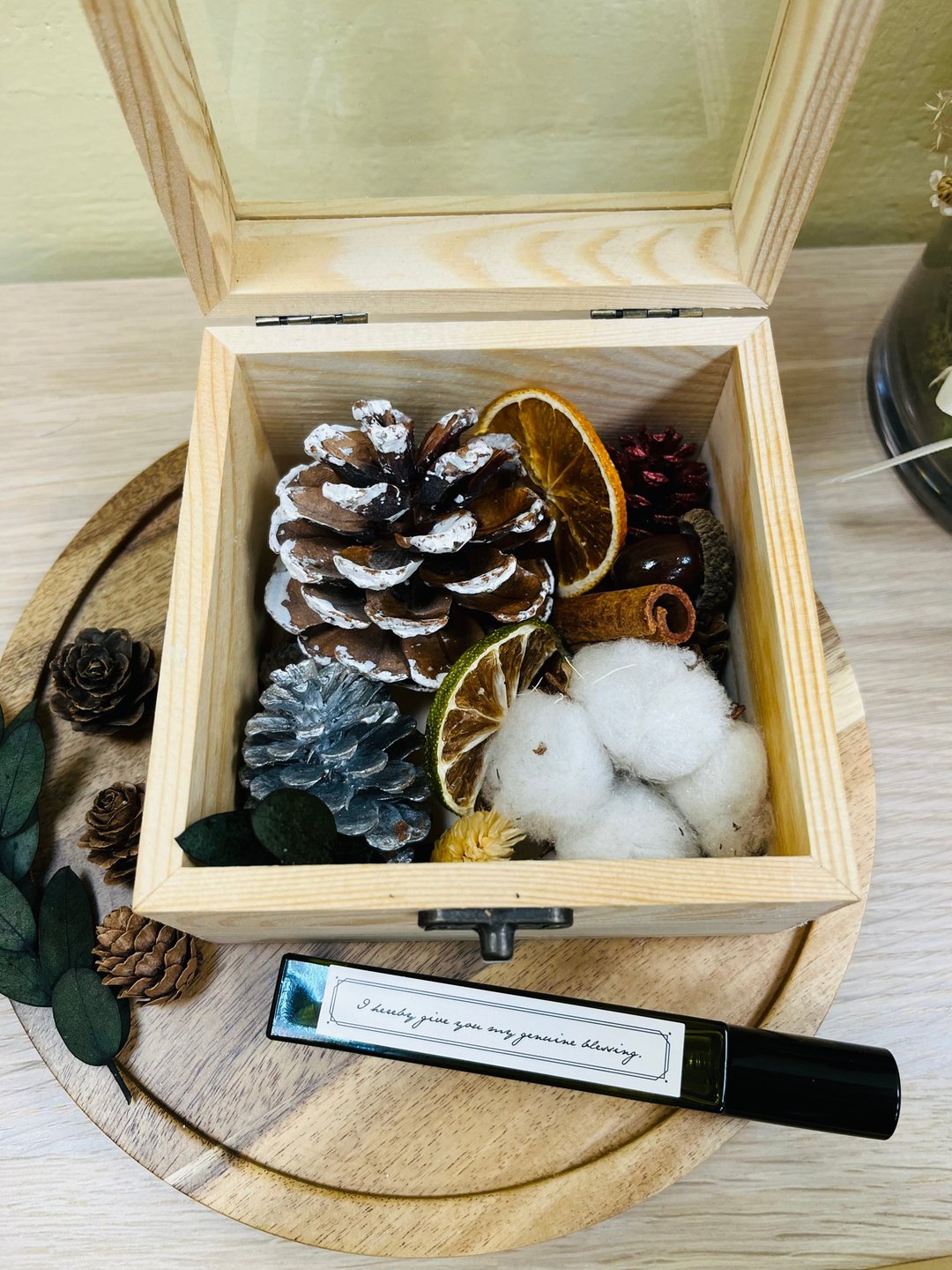 圣诞节限定体验活动  扩香花木盒搭配精油香氛喷雾15ml - 蜡烛/香氛 - 精油 