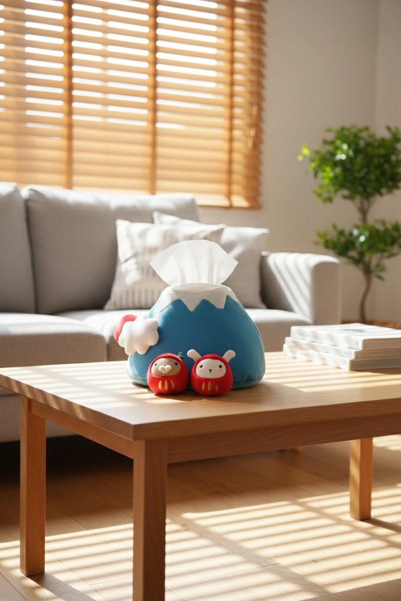 Bucute让人忍不住一直抽的面纸套/富士山福神带来好运气 - 摆饰 - 其他材质 蓝色