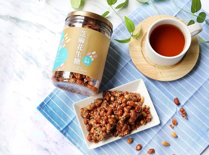 芝麻花生糖 - 手工饼干 - 新鲜食材 橘色