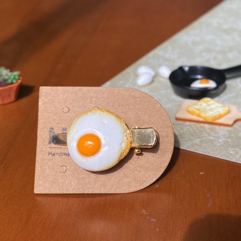 荷包蛋 鸭嘴发夹 | 礼物 圣诞礼物 - 发饰 - 陶 金色