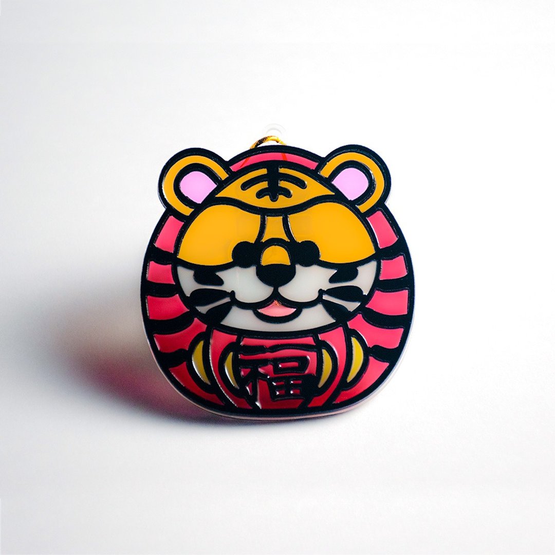 【Moko Bastet】MOKO 动物达摩(虎) 挂饰 / 匙扣 - 摆饰 - 树脂 多色