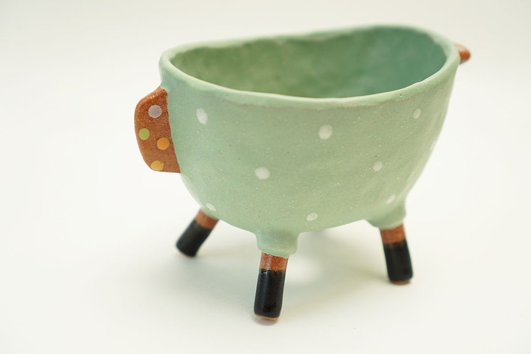 4 legged plant pot ,legged standing plant pot, succulent pot, pinch pot, ceramic - 植栽/盆栽 - 陶 多色