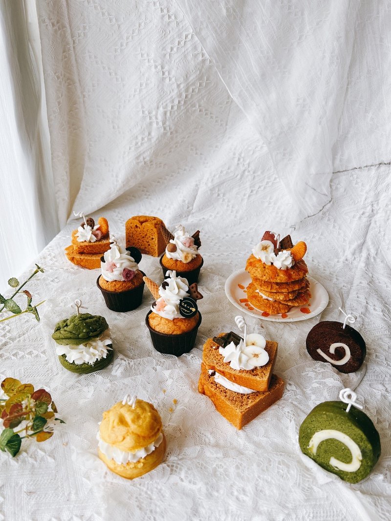 【香氛蜡烛手作体验】疗愈手作~甜点造型香氛蜡烛体验课程~ - 蜡烛/香氛 - 蜡 