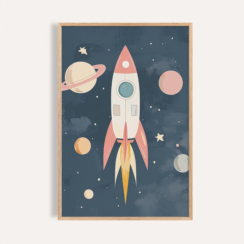 星际出发 Countdown to the Stars / 童话系列插画挂画 海报 - 海报/装饰画/版画 - 纸 