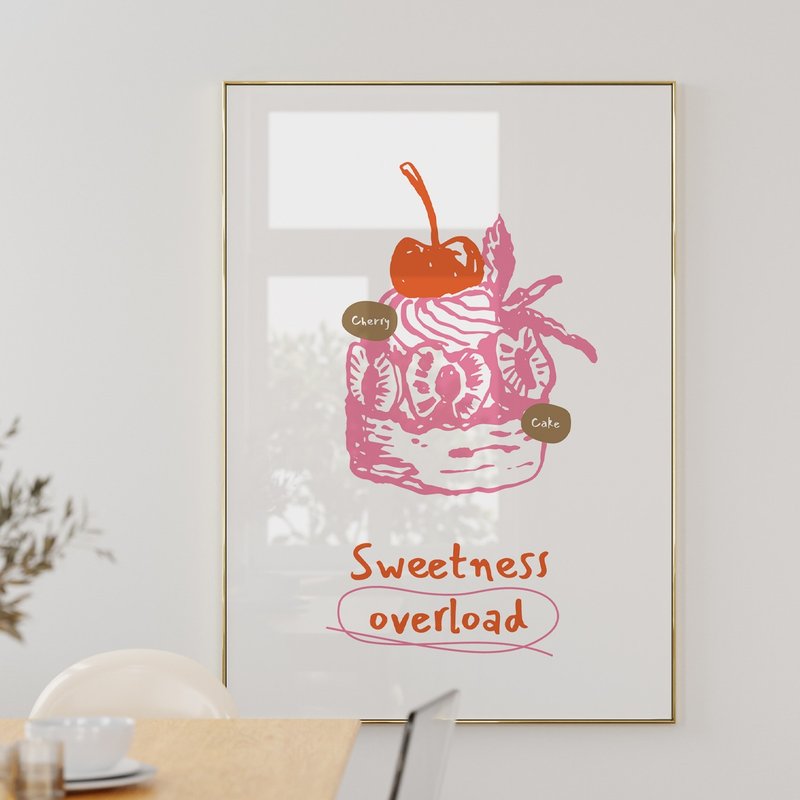 You Dessert Best The No.3 - 樱桃塔海报 挂画 空间布置 - 电子手绘真人画像/绘画/插画 - 其他材质 